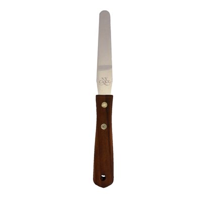 4 Inch Blade Straight Spatula w / Wooden Handle