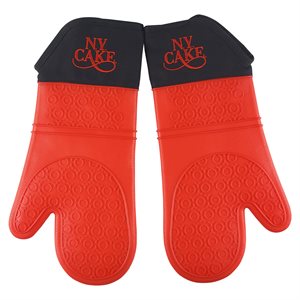 Super Red Silicone Oven Mitts (Pair)