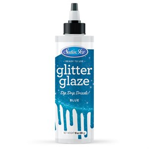 Satin Ice Blue Glitter Glaze - 10oz