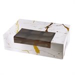Gold Splatter Cupcake Box w / Insert - Holds 12 Cupcakes