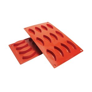 Plain Barquette Oval Boat Silicone Baking Mold .67 Ounce
