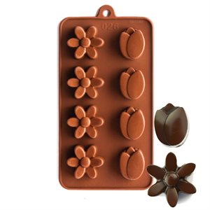 Tuilp and Daisy Silicone Chocolate Mold