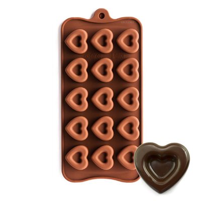 Dimpled Heart Silicone Chocolate Mold