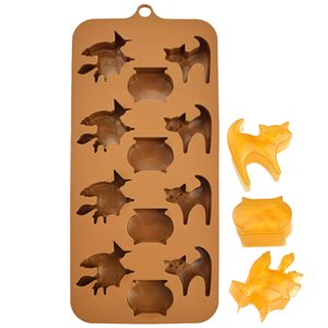 Witch & Cat Silicone Chocolate Mold