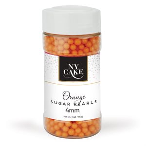 Orange Sugar Pearls 4 mm