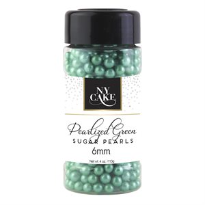 Pearlized Green Sugar Pearls 6mm