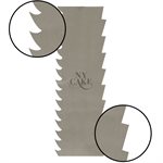 Flames & Staggered Double Sided Stainless Steel Icing Scraper Comb