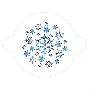 Fluffy Snowflakes Stencil for Cakes, Cookies, Cupcakes, & Macarons