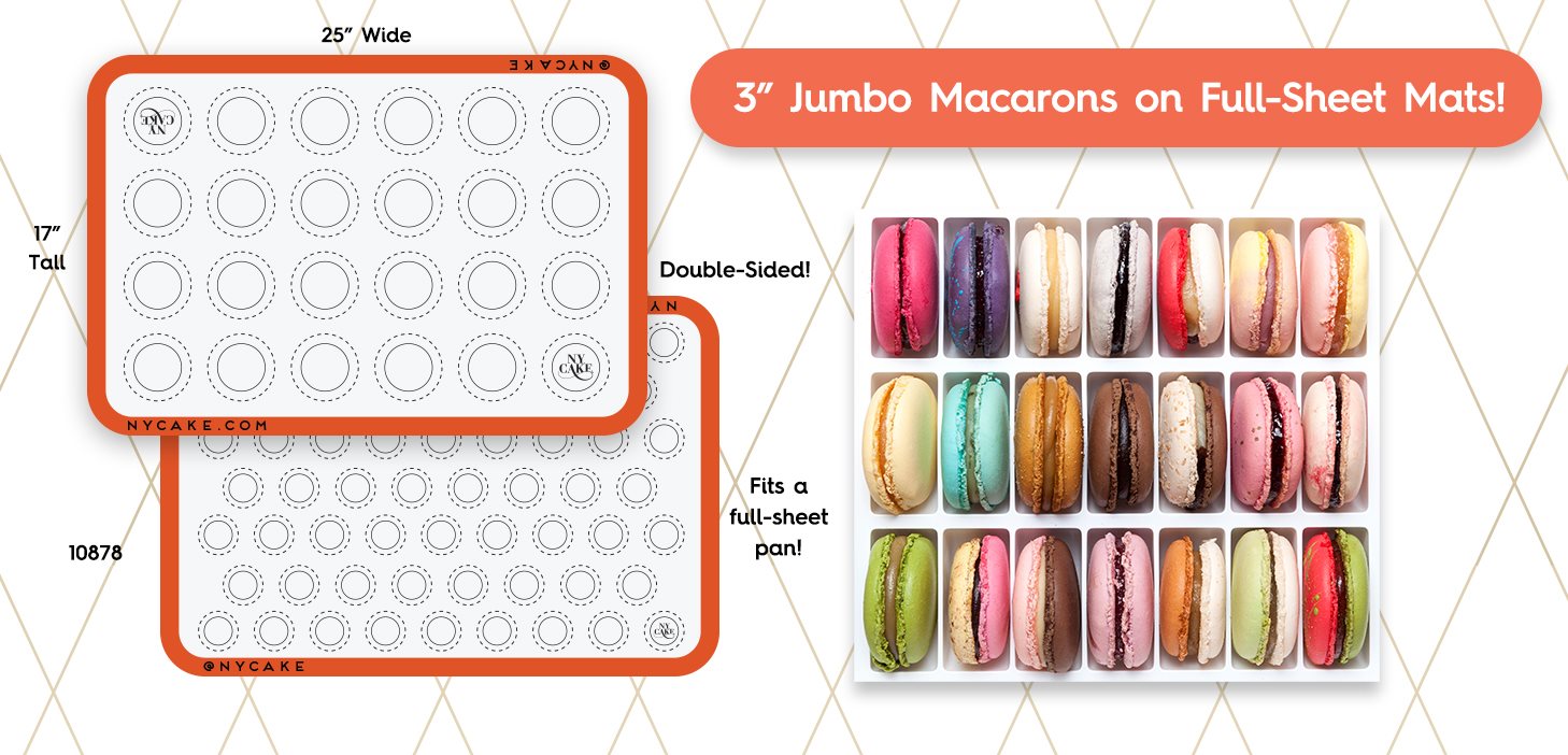 Jumbo Large Macaron Macarons Mat Full Sheet Full-Sheet Tray Baking
