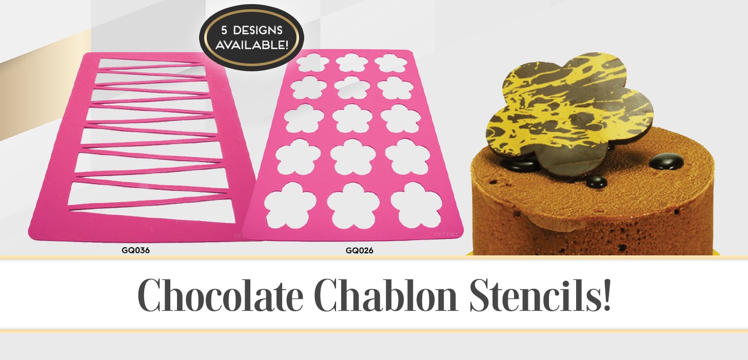 Chocolate Chablon Stencil Silicone Mat Shaped Topper