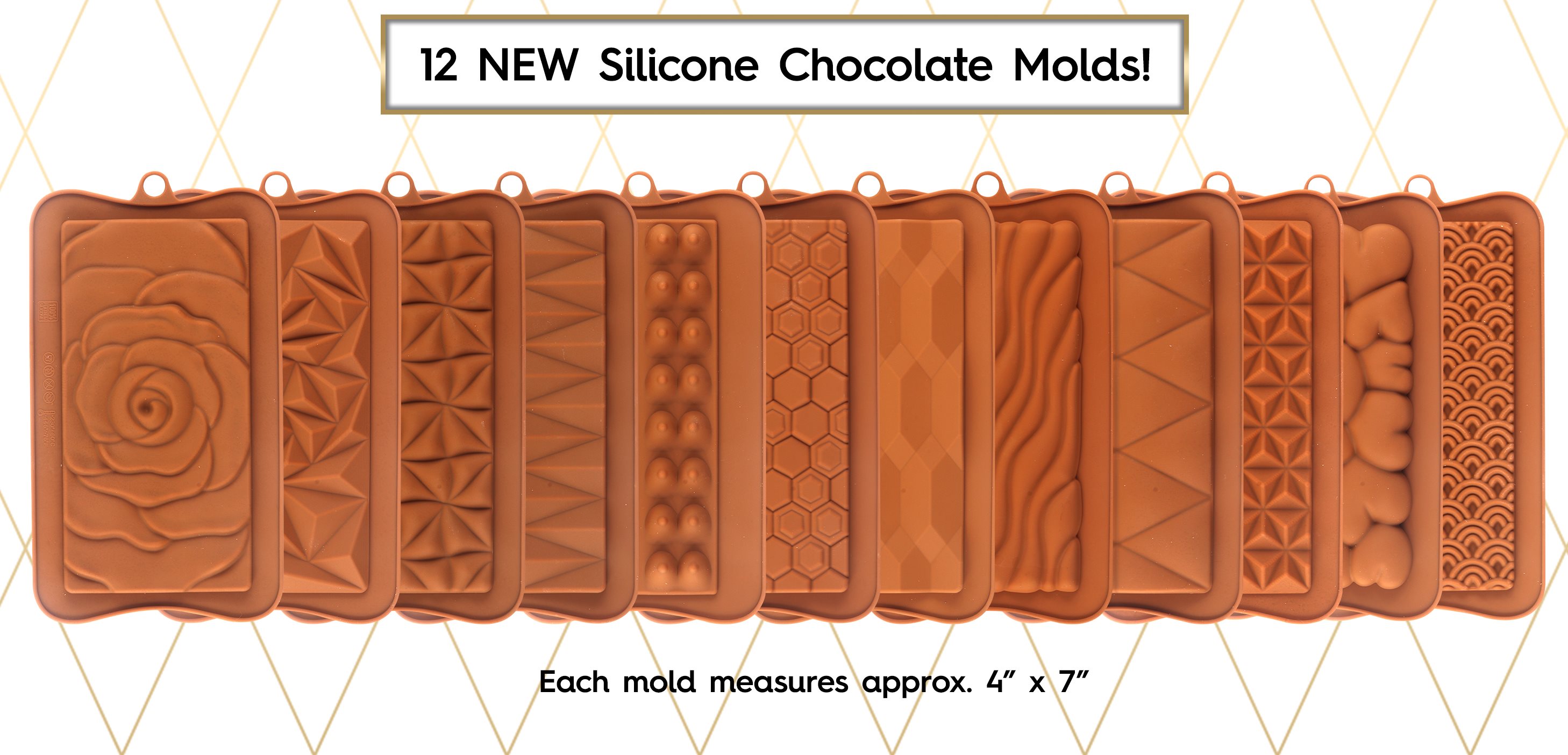 New Silicone Mold Designs Chocolate Bar Candy Bar
